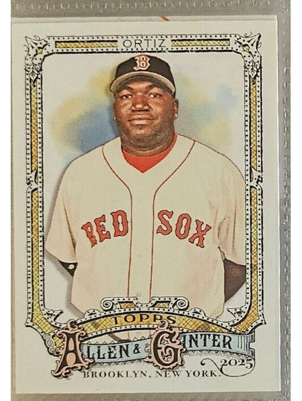 2025 Topps Allen & Ginter #53 David Ortiz card, Boston Red Sox HOF
